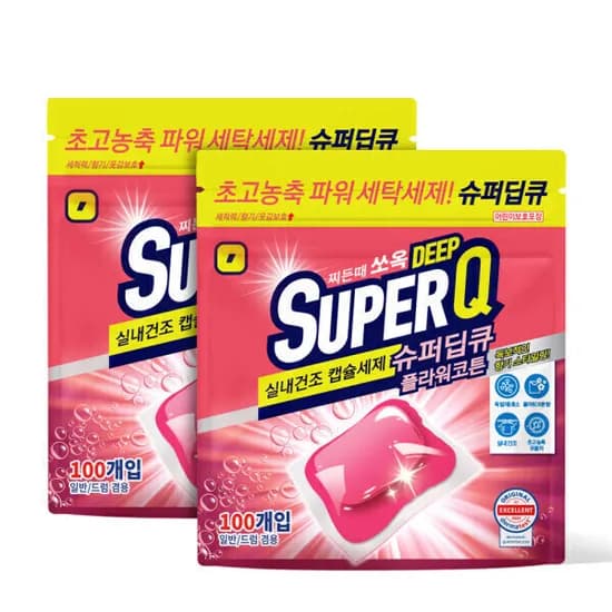 슈퍼딥큐 캡슐세제 100+100개 총 200개입