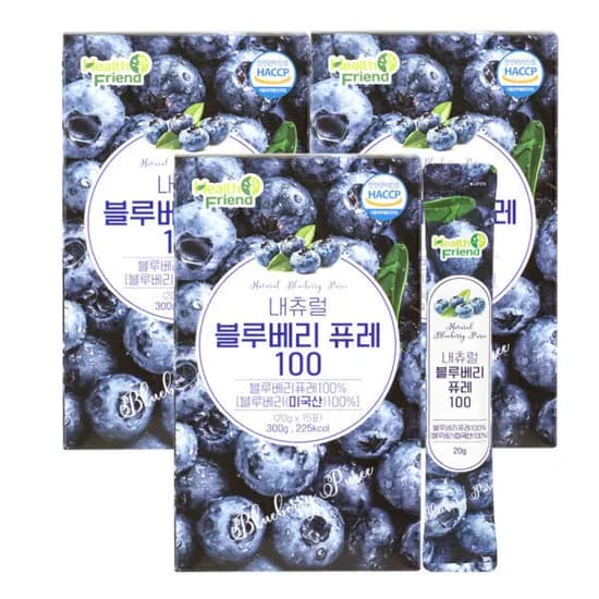 내츄럴 블루베리퓨레 100 15포 x 3박스