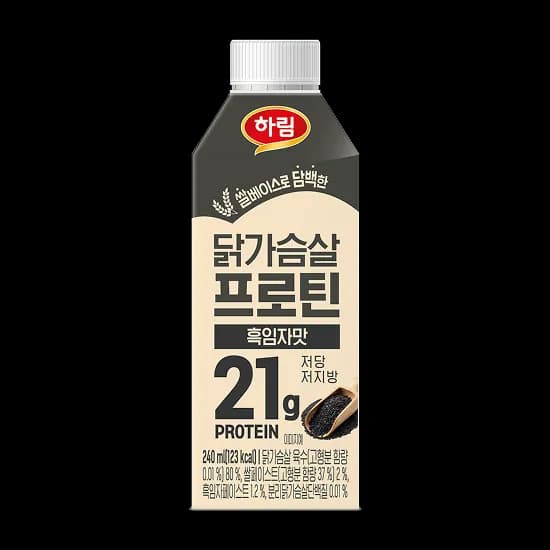 하림 닭가슴살프로틴 흑임자맛 240ml 15팩