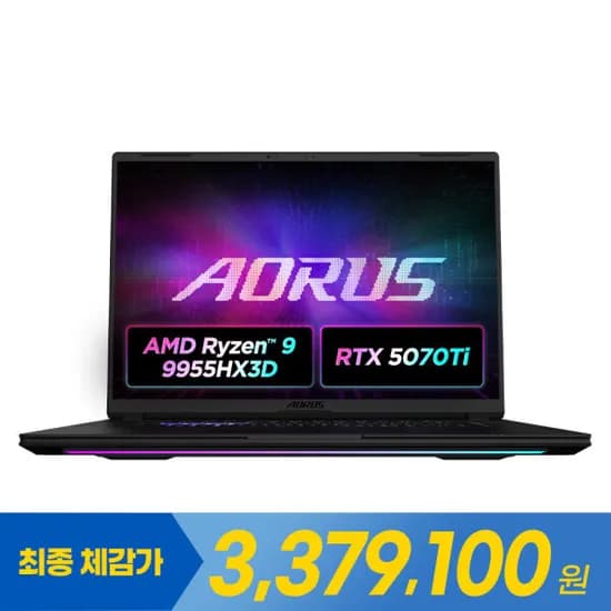 9955HX3D RTX5070Ti 32GB 1TB OLED 게이밍 노트북