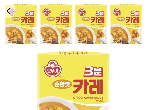 오뚜기 3분 카레 순한맛 200g 외 다양 5개