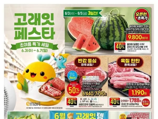 홈플러스/롯데마트/이마트 전단행사 (6/3~10) - 상품명 외 다양