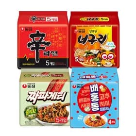 신라면 5입+너구리 5입+짜파게티5입+배홍동 4입 (13,470원/무료)