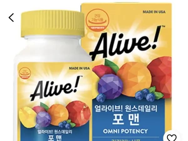 얼라이브 원스데일리 포 맨 멀티비타민 80정 1개 (23,320원/무료) 얼라이브 원스데일리 포 맨 멀티비타민 80정 1개 (23,320원/무료)