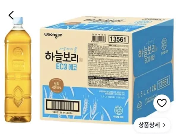 하늘보리 에코 무라벨, 1.5L, 12개 (11,930원/무료)