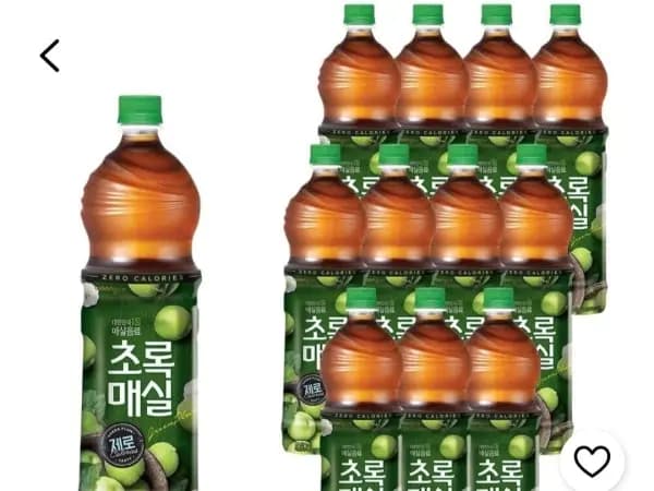 초록매실 제로 1.5L 12개 (14,260원/무료)