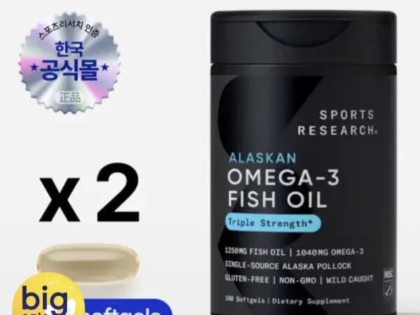 스포츠리서치 오메가3 피쉬 오일 180정 2병