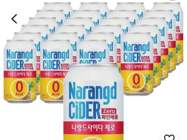 나랑드사이다 제로 파인애플 345ml 24개 (와우회원 9,600원/무료)