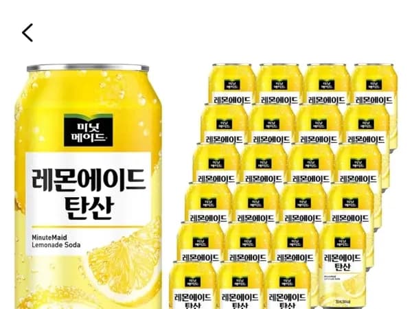 미닛메이드 레몬에이드 탄산음료 355ml 24캔 10,600원