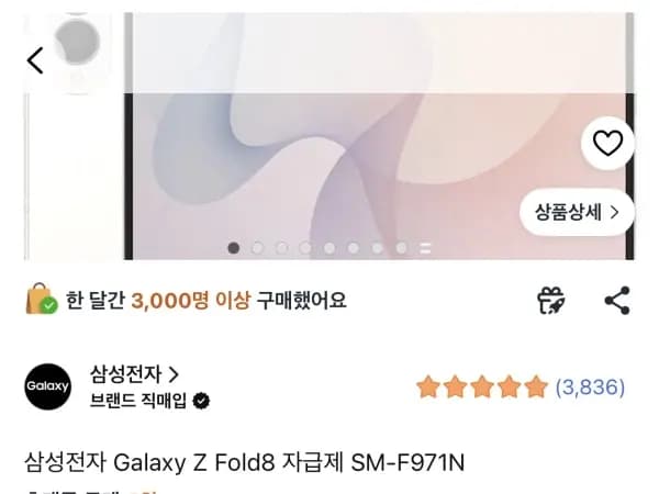 갤럭시 폴드8 256GB 자급제