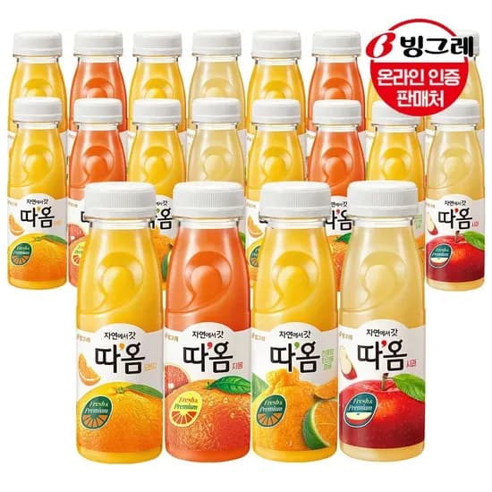 빙그레 따옴 주스 4종 20병