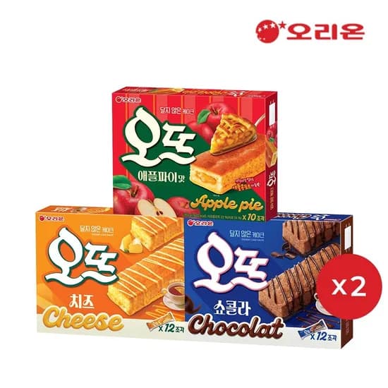 오뜨애플파이 오뜨쇼콜라 오뜨치즈 각 2개 25,050원