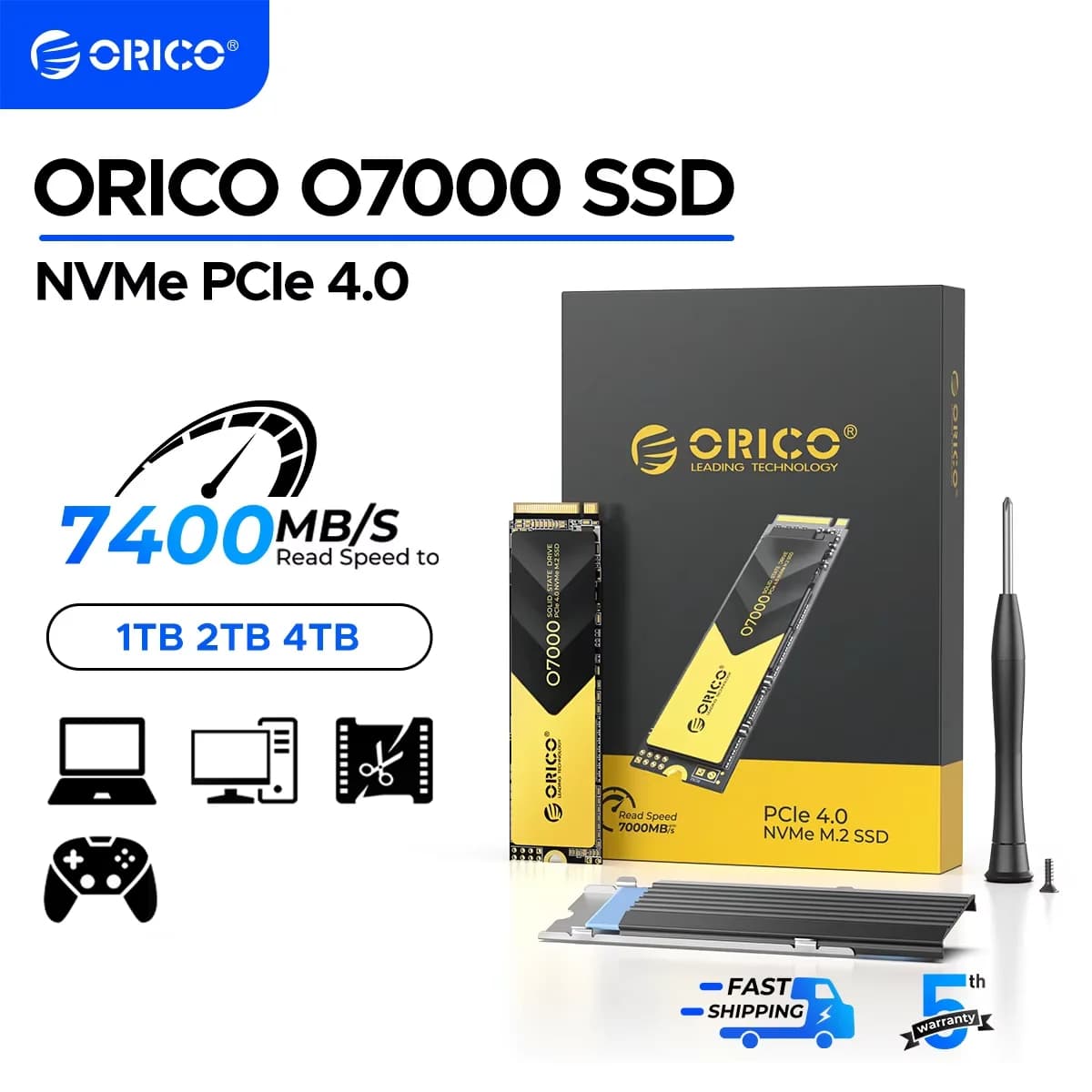 오리코 디램리스 2TB M.2 SSD (105.58달러)