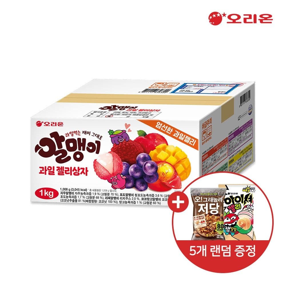 알맹이 과일젤리 4종 총28개입1,008g+증정/토페or카페11,920원