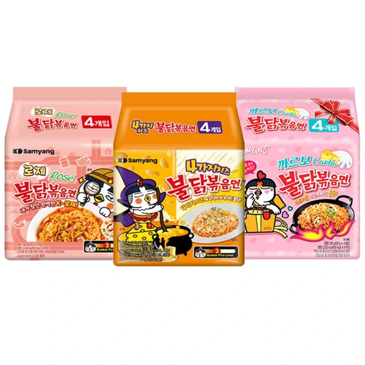 불닭볶음면 4가지치즈/로제 x 32개 (1박스) 3종 택 1 (업체별도 무료배송)
