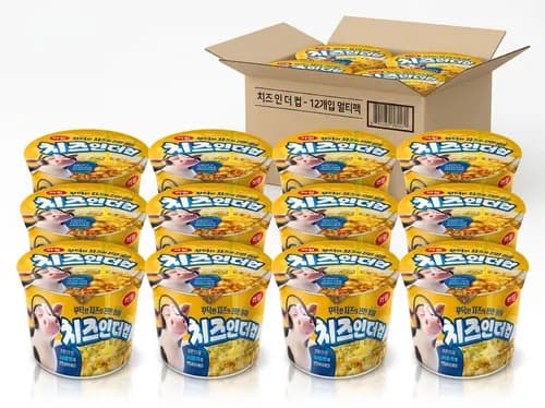 치즈인더컵 큰컵라면 103g*12개입 x 1박스(업체별도 무료배송)