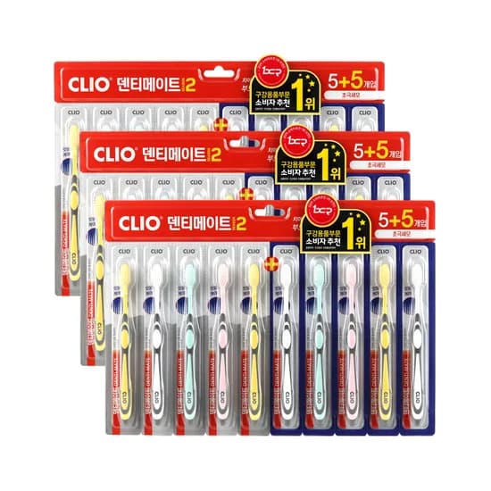 크리오 덴티메이트 시즌2 초극세모 칫솔, 랜덤, 30개