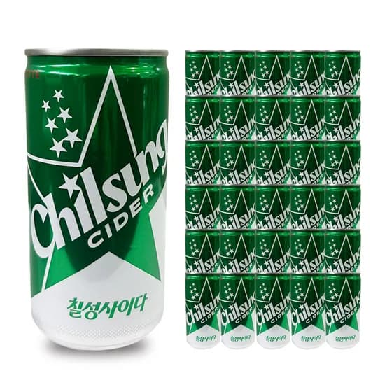 롯데 칠성 사이다, 190ml, 30캔