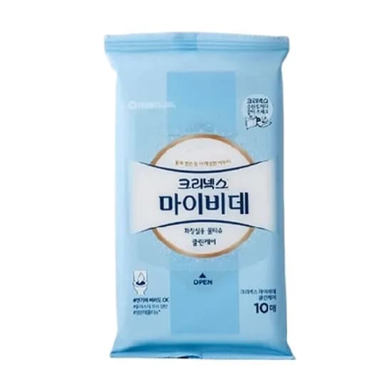 크리넥스 마이비데 휴대용 물티슈 10매입 24g 24개