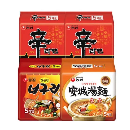 농심, 신라면 10봉 + 안성탕면 5봉 + 너구리 5봉, 20봉