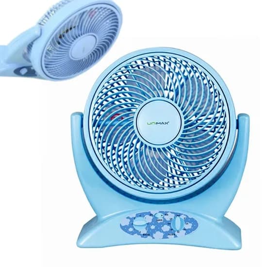 유니맥스 25cm 벽걸이 탁상용 박스팬 선풍기 UMF-B862 스카이블루
