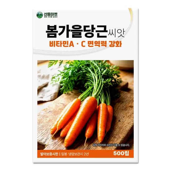 산들마켓 산들봄가을당근씨앗, 500립, 1개