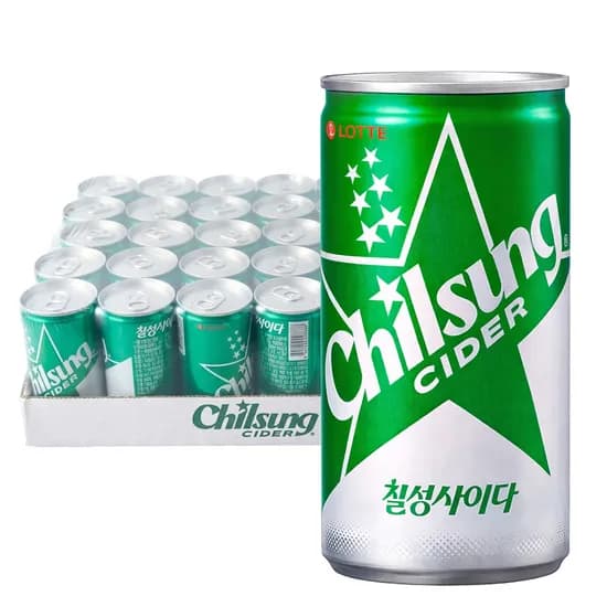 롯데 칠성 사이다, 190ml, 30캔