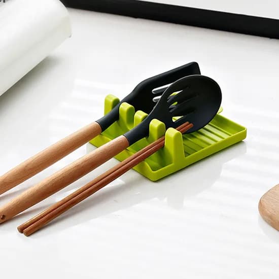 리빙공식 깔끔위생 조리도구 받침대, 그린, 1개
