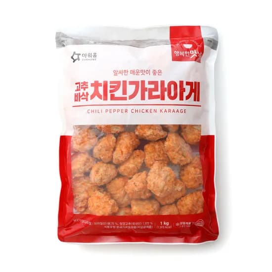 행복한맛남 고추바삭 치킨가라아게, 1kg, 2개