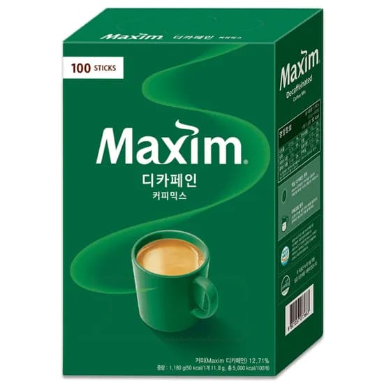 동서식품 맥심 디카페인 커피믹스, 100개