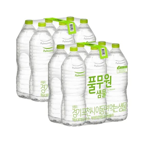 풀무원 샘물 생수, 무라벨, 2L, 12개