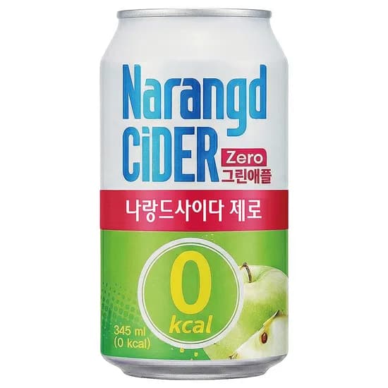 동아오츠카 나랑드사이다 제로, 그린애플, 345ml, 24개