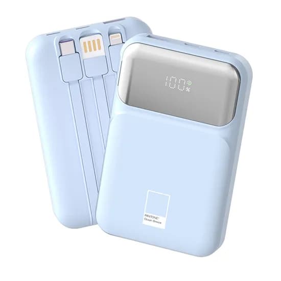 팬톤 이어맥 빌트인 케이블 보조배터리 PD 22.5W 10000mAh, 블루, PGB-20