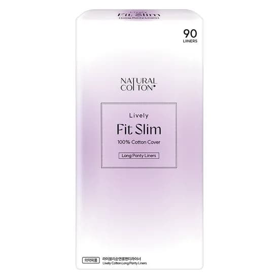 내츄럴코튼 라이블리 핏슬림 롱 팬티라이너, 90개입, 1팩