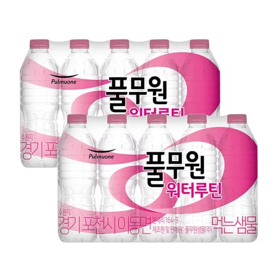 풀무원 워터루틴, 무라벨, 500ml, 40개