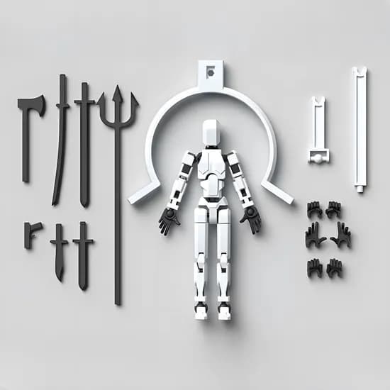 DIY 관절 액션 피규어 WL13, 화이트, 1개