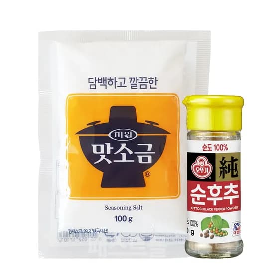 미원 맛소금 + 오뚜기 순후추 세트, 100g, 20g, 1세트