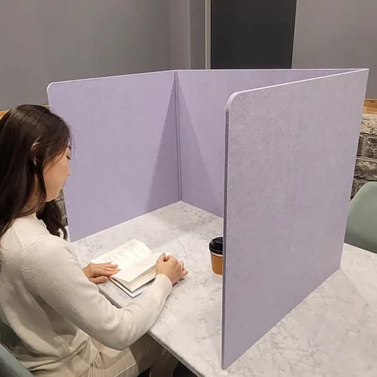 위드미마켓 친환경 고밀도 책상 칸막이 독서실 사무실 학원 학교 가림막 방음 흡음 접이식 파티션, 라이트그레이, 대형