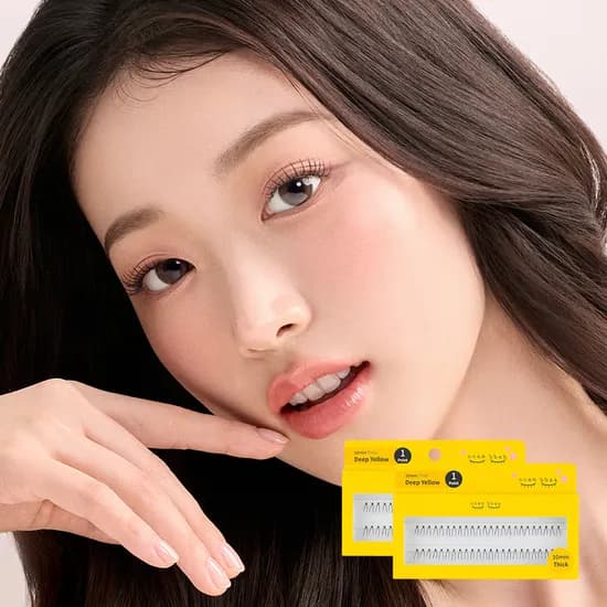 깜빡 속눈썹 오리지널 라인, 띠크, 블랙, 1기둥, 10mm, 2개