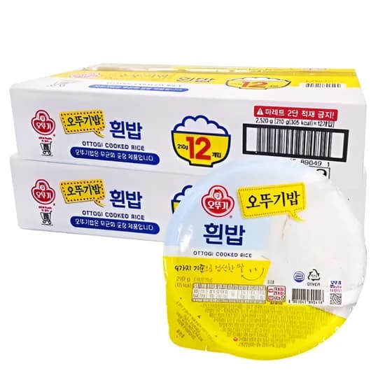 오뚜기 오뚜기밥 흰밥, 210g, 24개