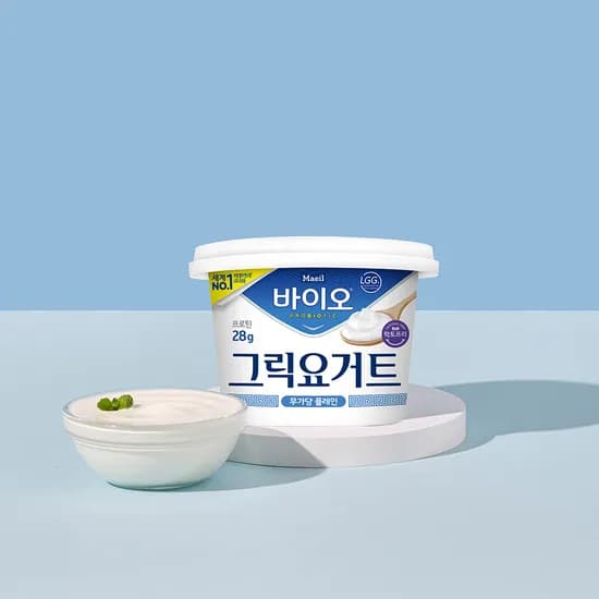 매일바이오 그릭요거트 무가당 플레인, 400g, 6개