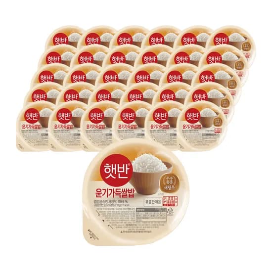 햇반 윤기가득쌀밥, 210g, 36개