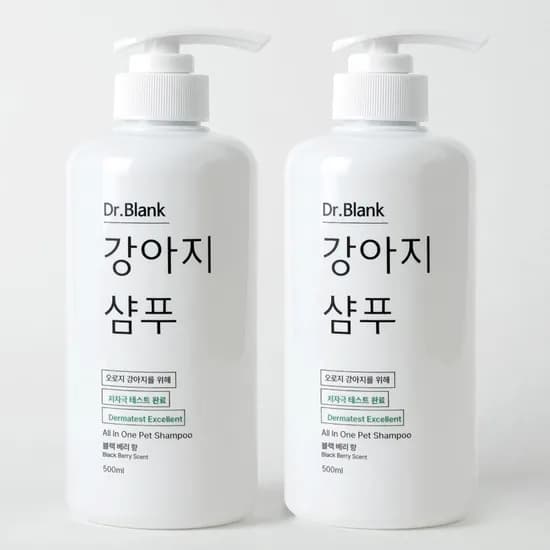 닥터블랭크 저자극 강아지 올인원 샴푸, 블랙베리향, 500ml, 2개
