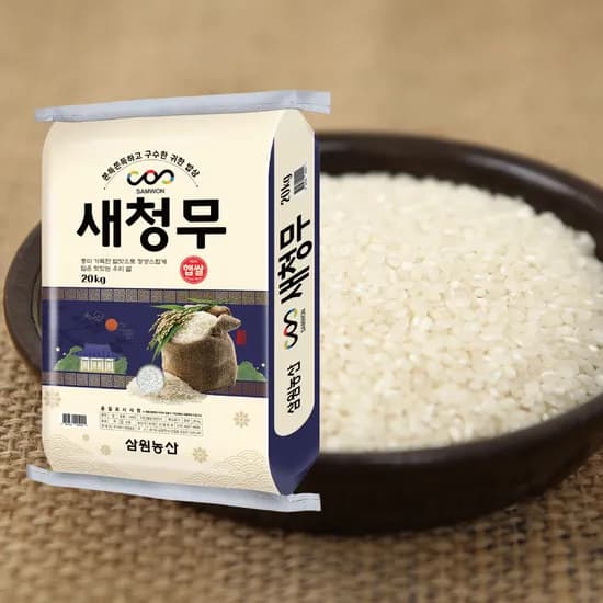삼원농산 새청무 쌀, 20kg, 1개
