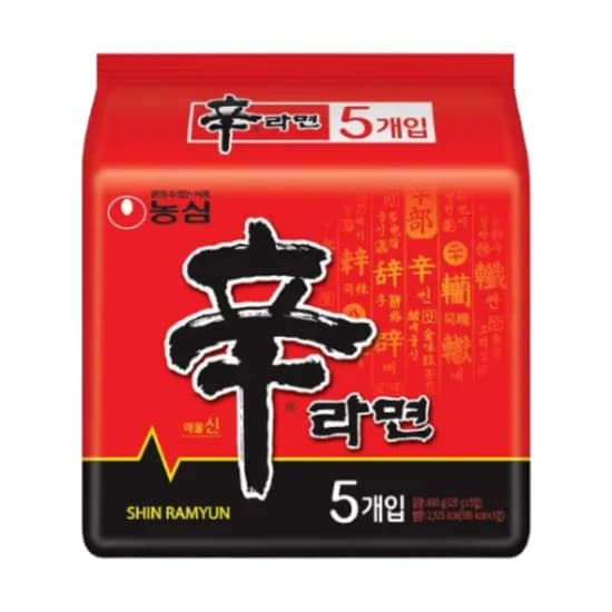 농심 신라면, 120g, 5개