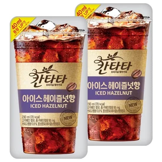 칸타타 아이스, 헤이즐넛향, 230ml, 10개