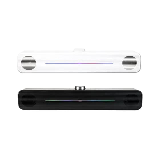 야인컴퓨터 USB LED 사운드바 바형 스피커 YS-B01, 화이트