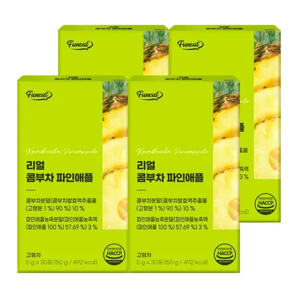 퍼니트 리얼 콤부차 파인애플 30포 4박스