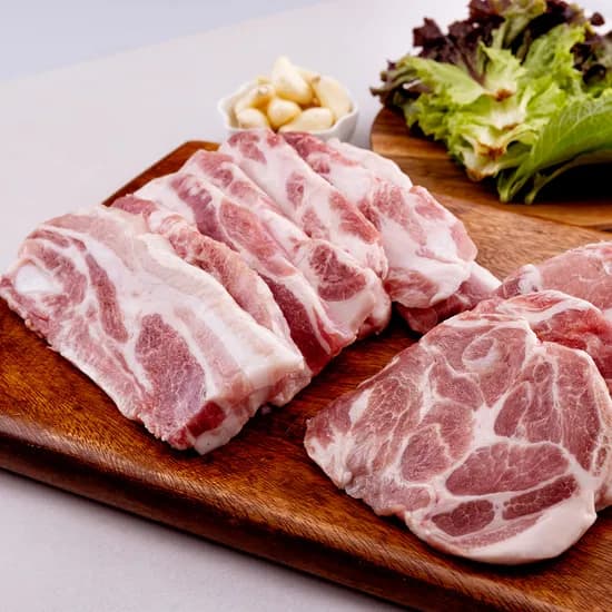 잘나가는 미트 한돈 삼겹살, 500g, 1개 + 목살, 500g, 1개