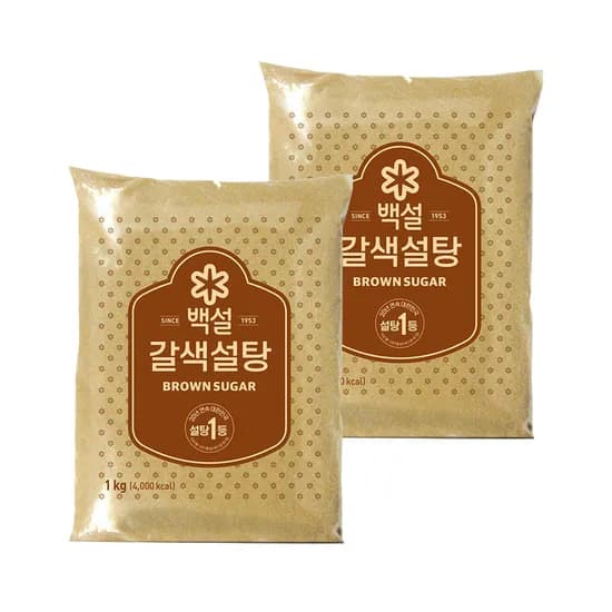 CJ제일제당 갈색설탕, 1kg, 2개